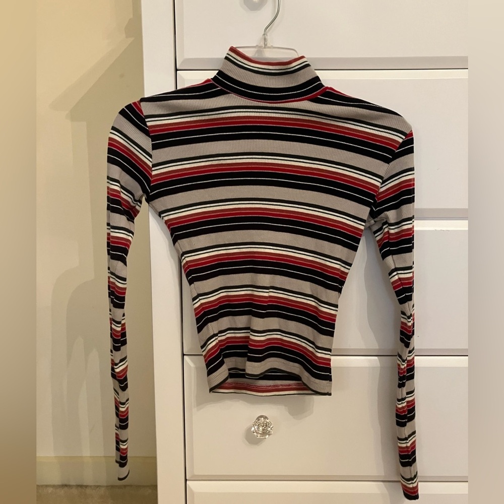 Brandy Melville Fitted Striped Long Sleeve